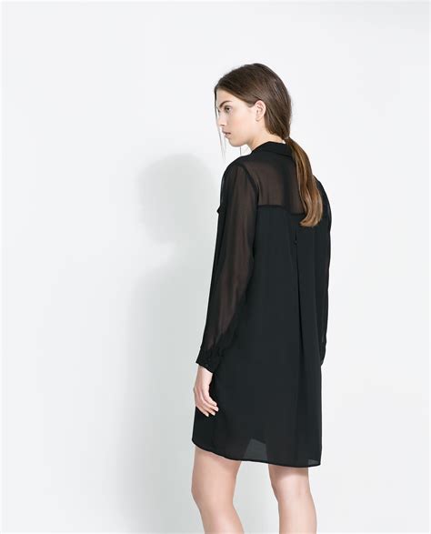 black shirt dress zara|zara black sleeveless dress.